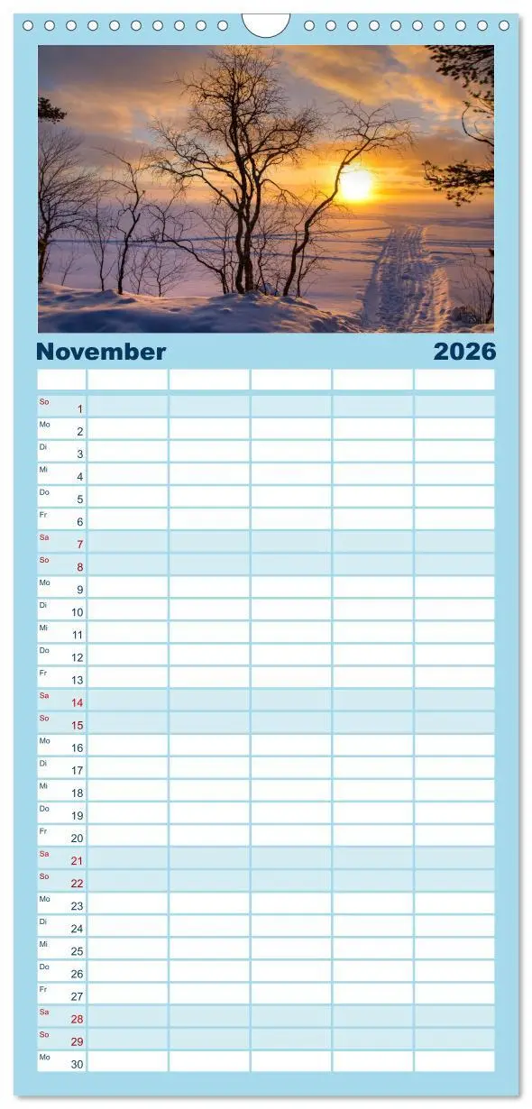 Bild: 9783516515466 | Familienplaner 2026 - Lappland mit 5 Spalten (Wandkalender, 21 x 45...