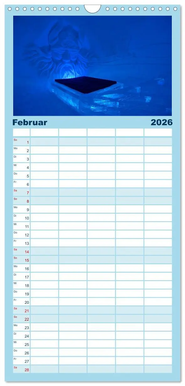 Bild: 9783516515466 | Familienplaner 2026 - Lappland mit 5 Spalten (Wandkalender, 21 x 45...