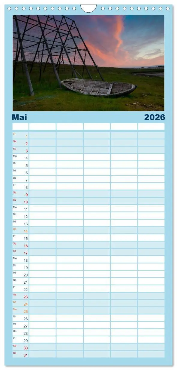 Bild: 9783516515466 | Familienplaner 2026 - Lappland mit 5 Spalten (Wandkalender, 21 x 45...