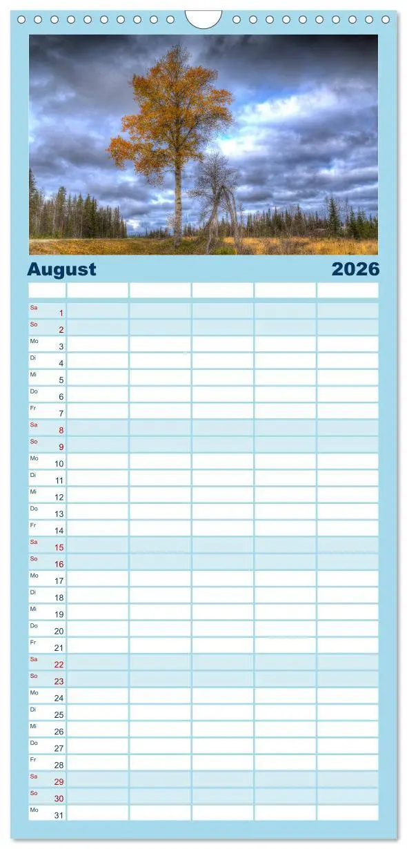 Bild: 9783516515466 | Familienplaner 2026 - Lappland mit 5 Spalten (Wandkalender, 21 x 45...