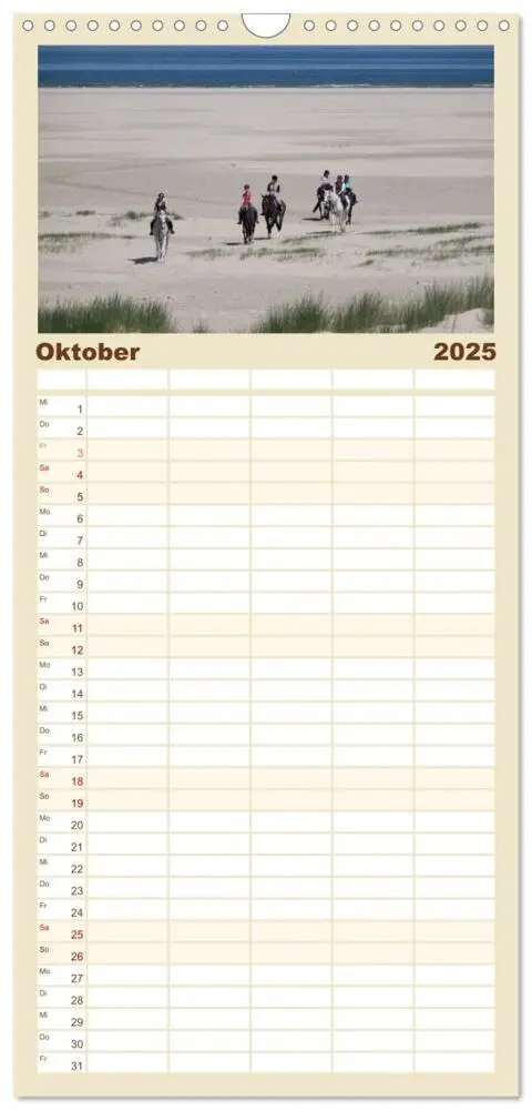 Bild: 9783457105566 | Familienplaner 2025 - Blick auf Borkum mit 5 Spalten (Wandkalender,...