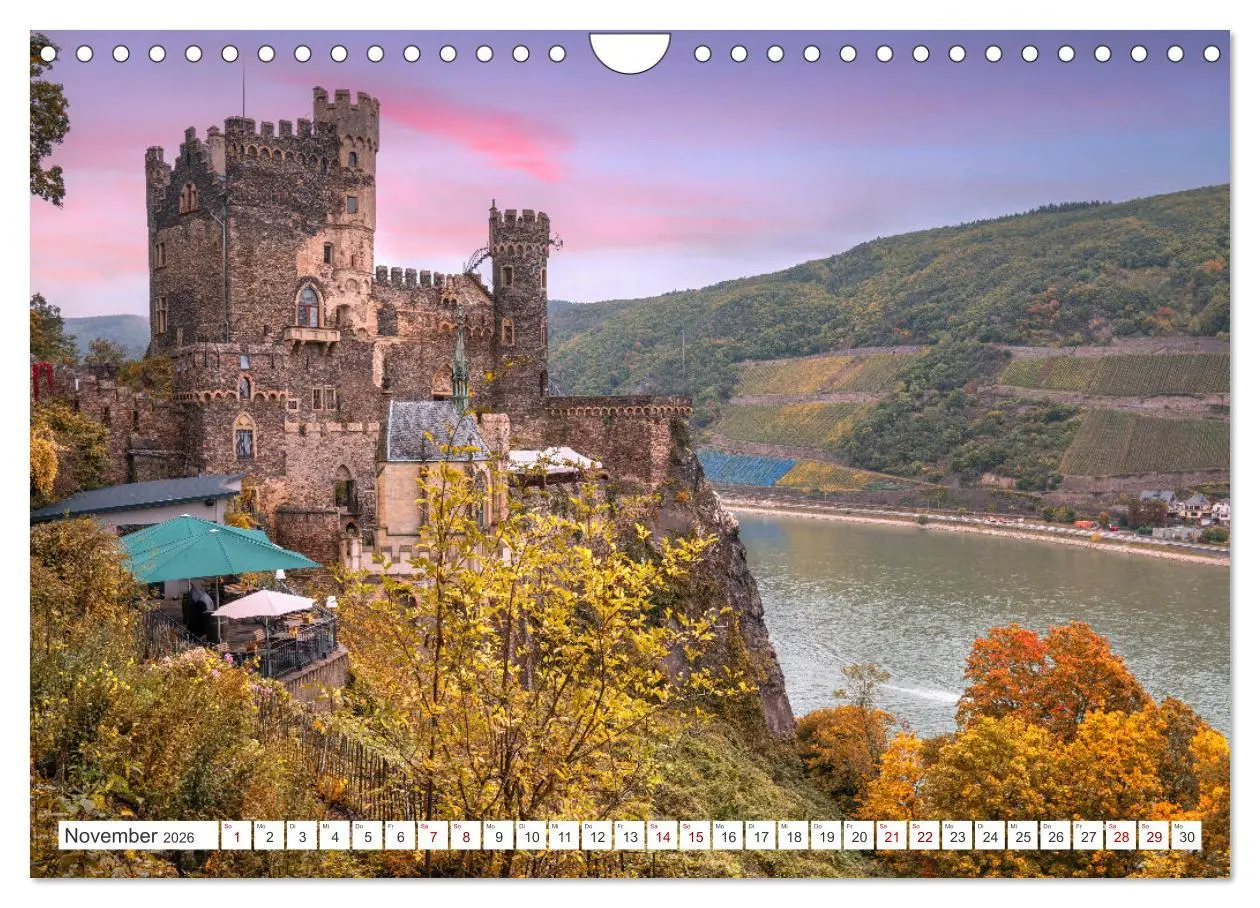 Bild: 9783457275566 | Unterwegs - Rhein-Burgen-Weg (Wandkalender 2026 DIN A4 quer),...