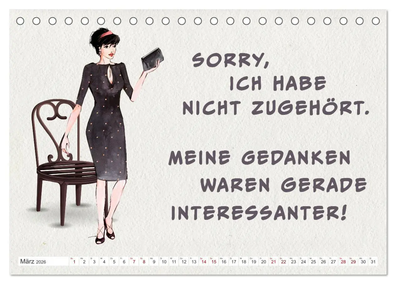 Bild: 9783457415566 | Frech aber ehrlich (Tischkalender 2026 DIN A5 quer), CALVENDO...