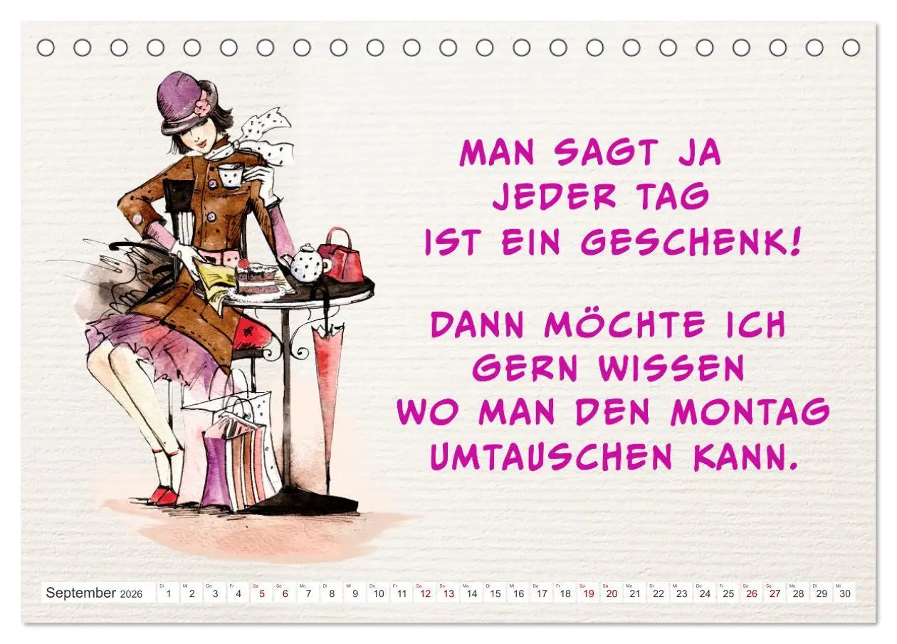 Bild: 9783457415566 | Frech aber ehrlich (Tischkalender 2026 DIN A5 quer), CALVENDO...