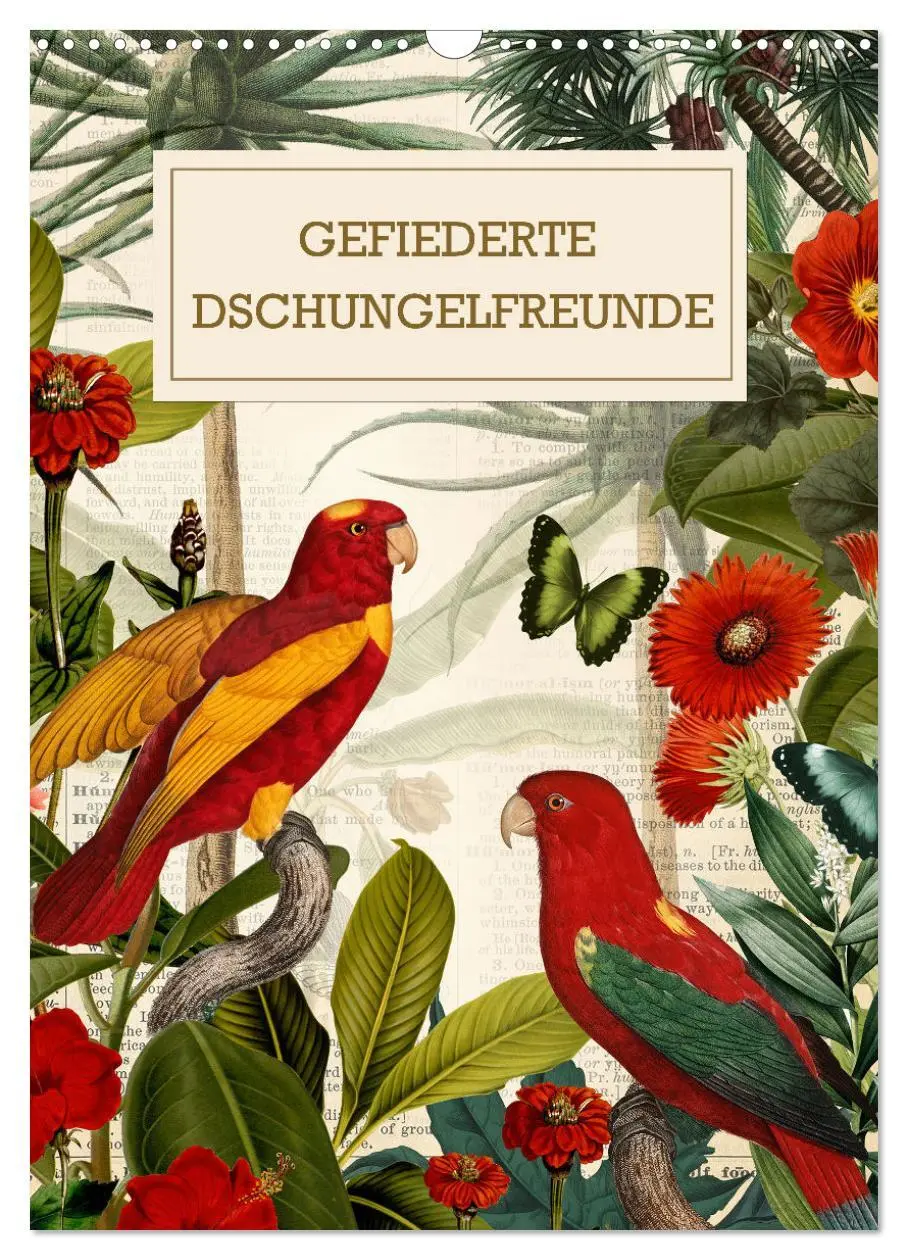 Cover: 9783516295566 | Gefiederte Dschungelfreunde (Wandkalender 2026 DIN A3 hoch),...