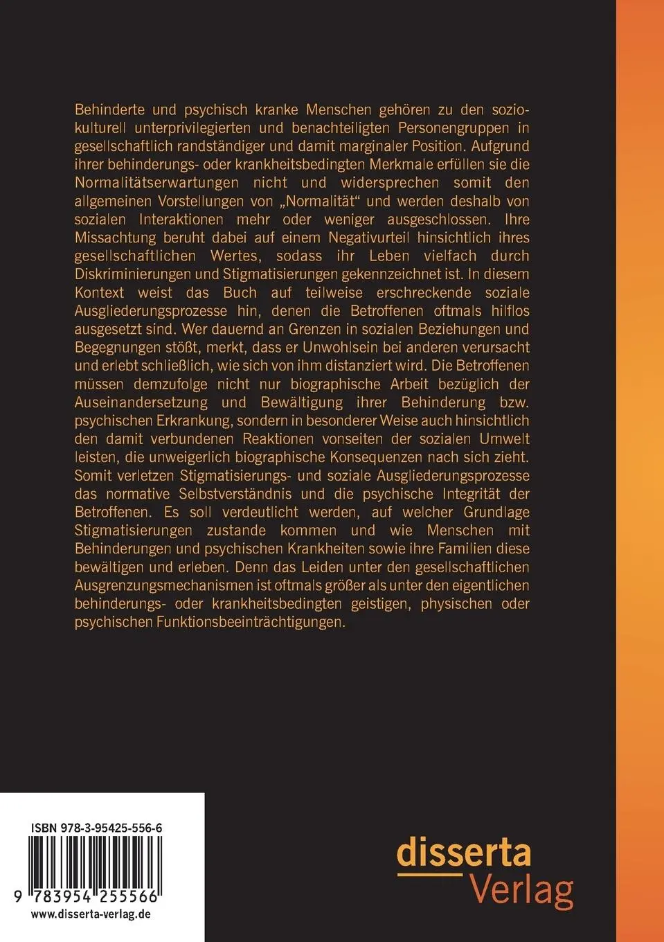 Rückseite: 9783954255566 | Die Verletzung psychischer Integrität: Die soziale Ausgrenzung von...