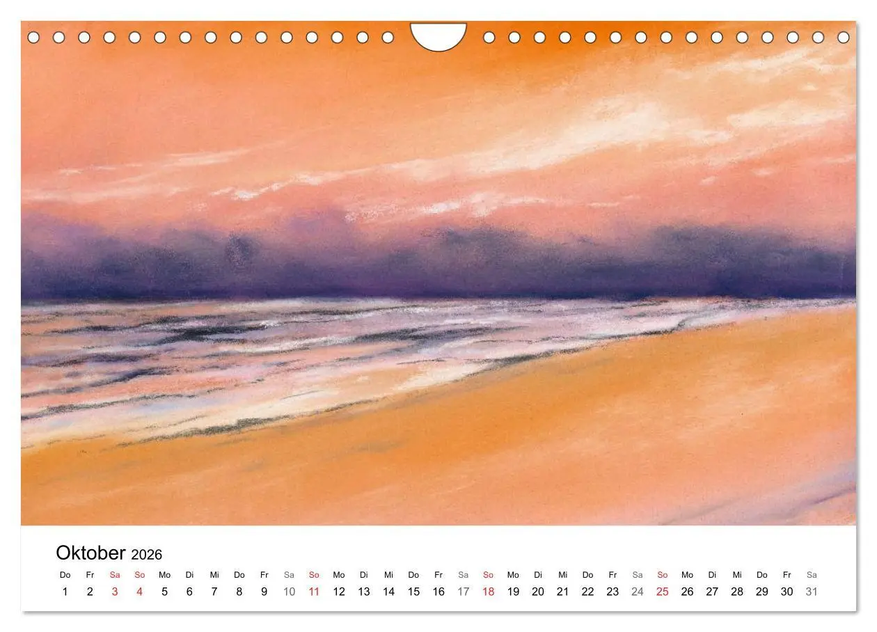 Bild: 9783457955666 | Das Meer in Pastellkreide (Wandkalender 2026 DIN A4 quer), CALVENDO...