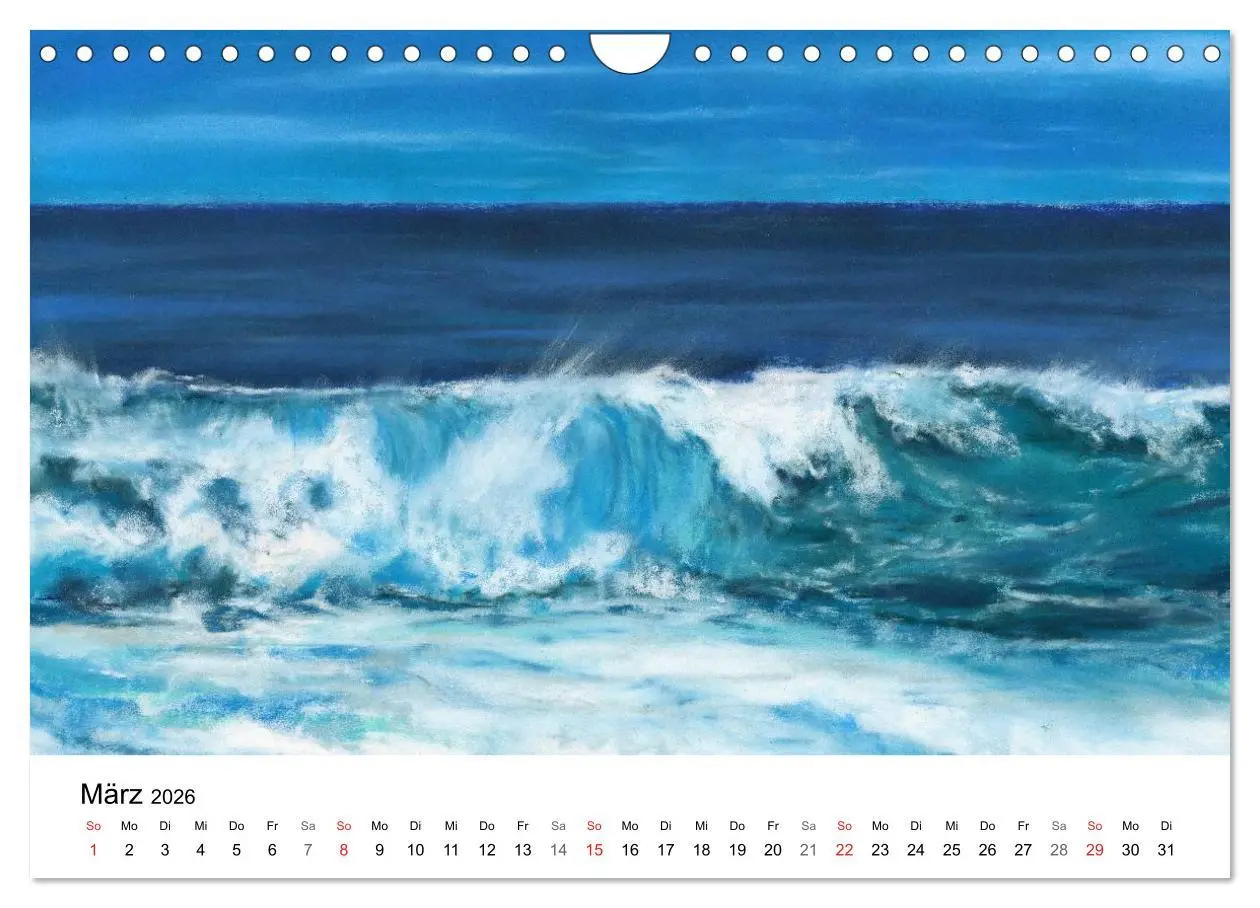 Bild: 9783457955666 | Das Meer in Pastellkreide (Wandkalender 2026 DIN A4 quer), CALVENDO...
