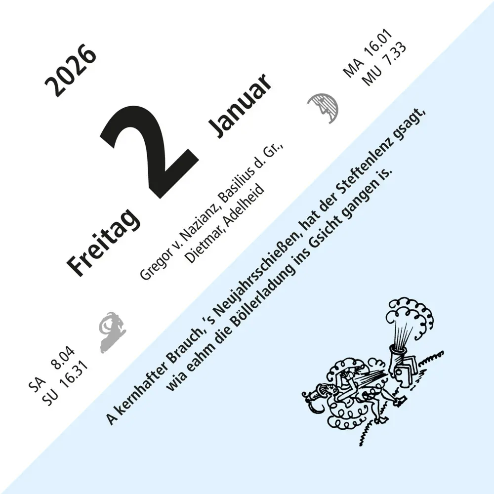 Bild: 9783938575666 | Turmschreiber Tageskalender 2026 | Witz und Weisheit aus Bayern | 2026