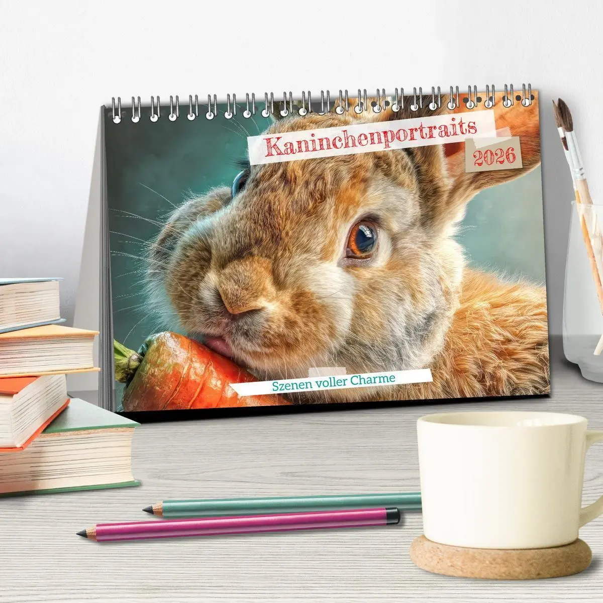 Bild: 9783516725766 | Kaninchenportraits - Szenen voller Charme (Tischkalender 2026 DIN...