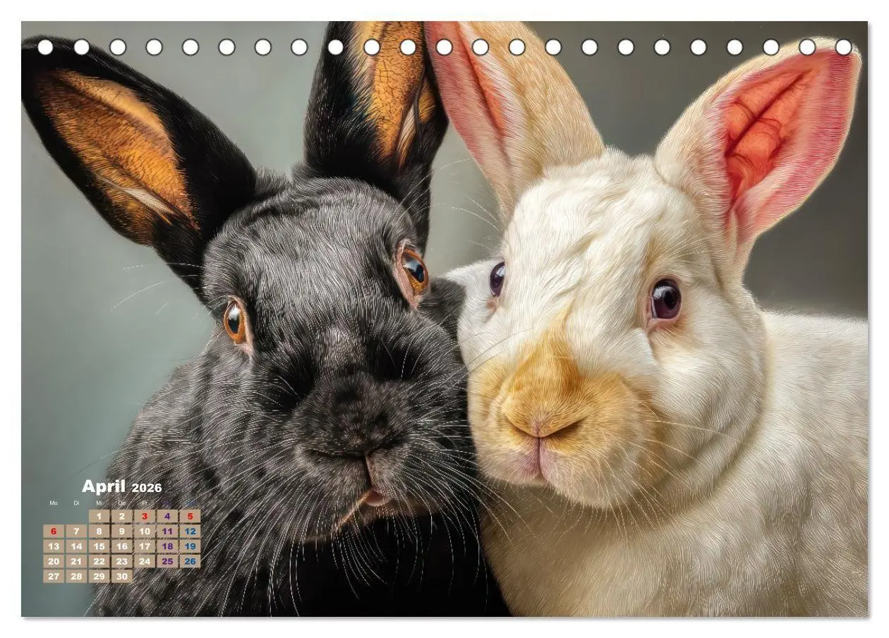 Bild: 9783516725766 | Kaninchenportraits - Szenen voller Charme (Tischkalender 2026 DIN...