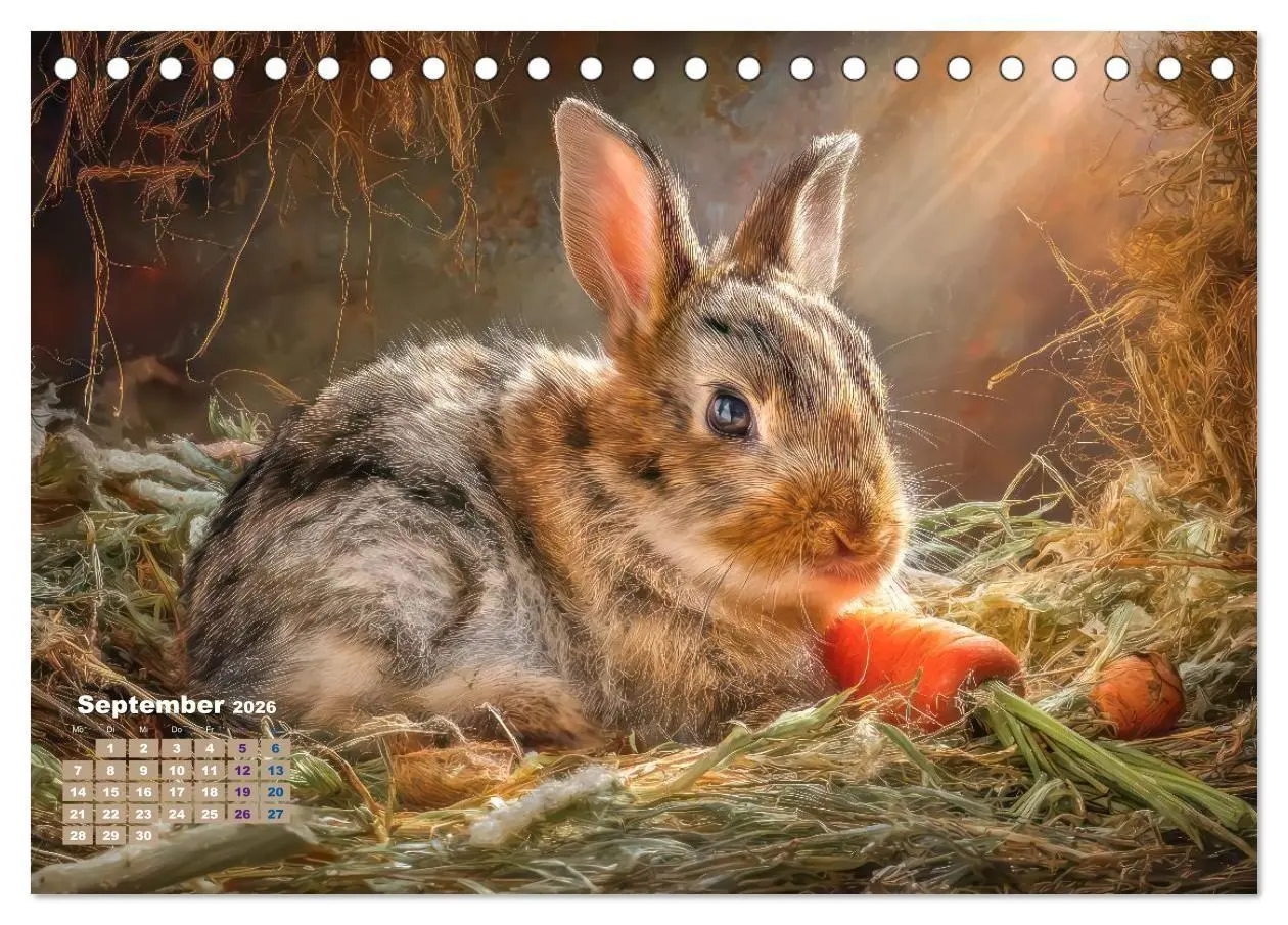 Bild: 9783516725766 | Kaninchenportraits - Szenen voller Charme (Tischkalender 2026 DIN...