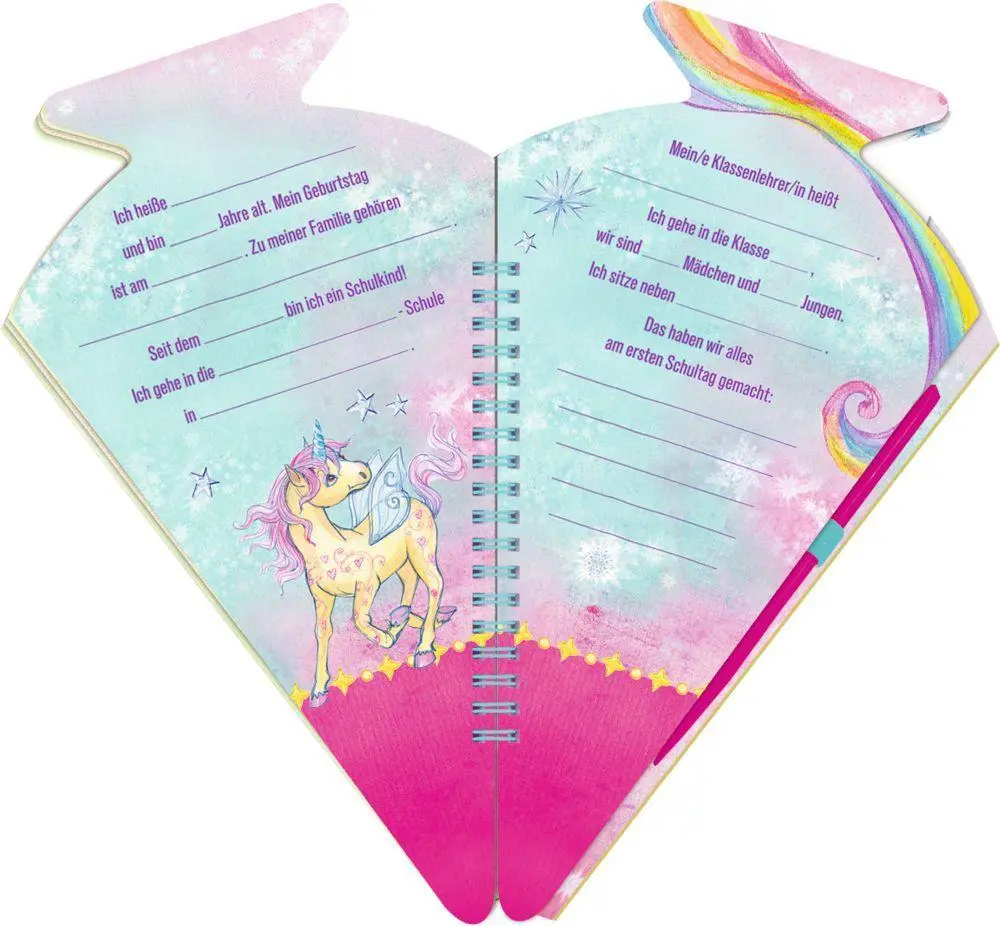 Bild: 4050003945866 | Schultüten-Kratzelbuch - Einhorn-Paradies - Hurra, endlich Schule!
