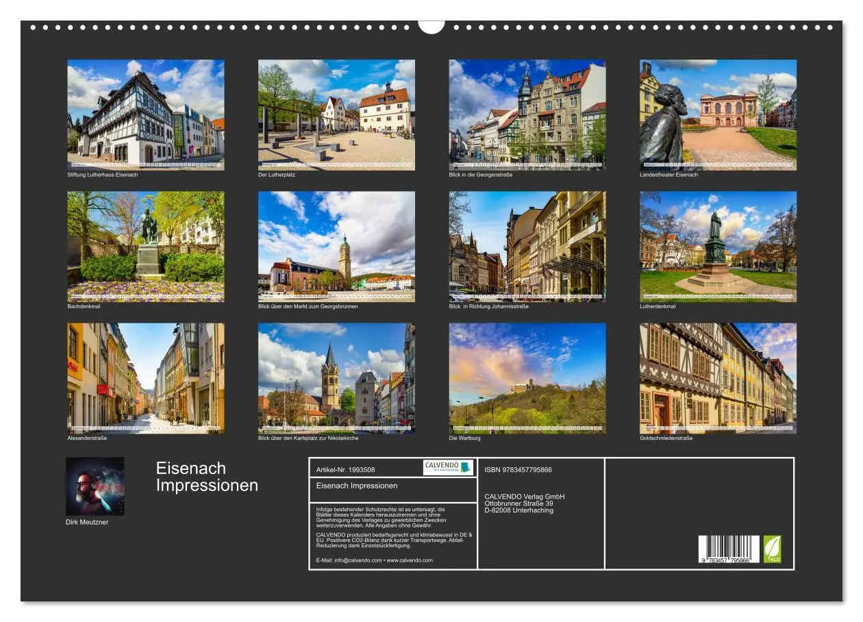 Bild: 9783457795866 | Eisenach Impressionen (Wandkalender 2026 DIN A2 quer), CALVENDO...