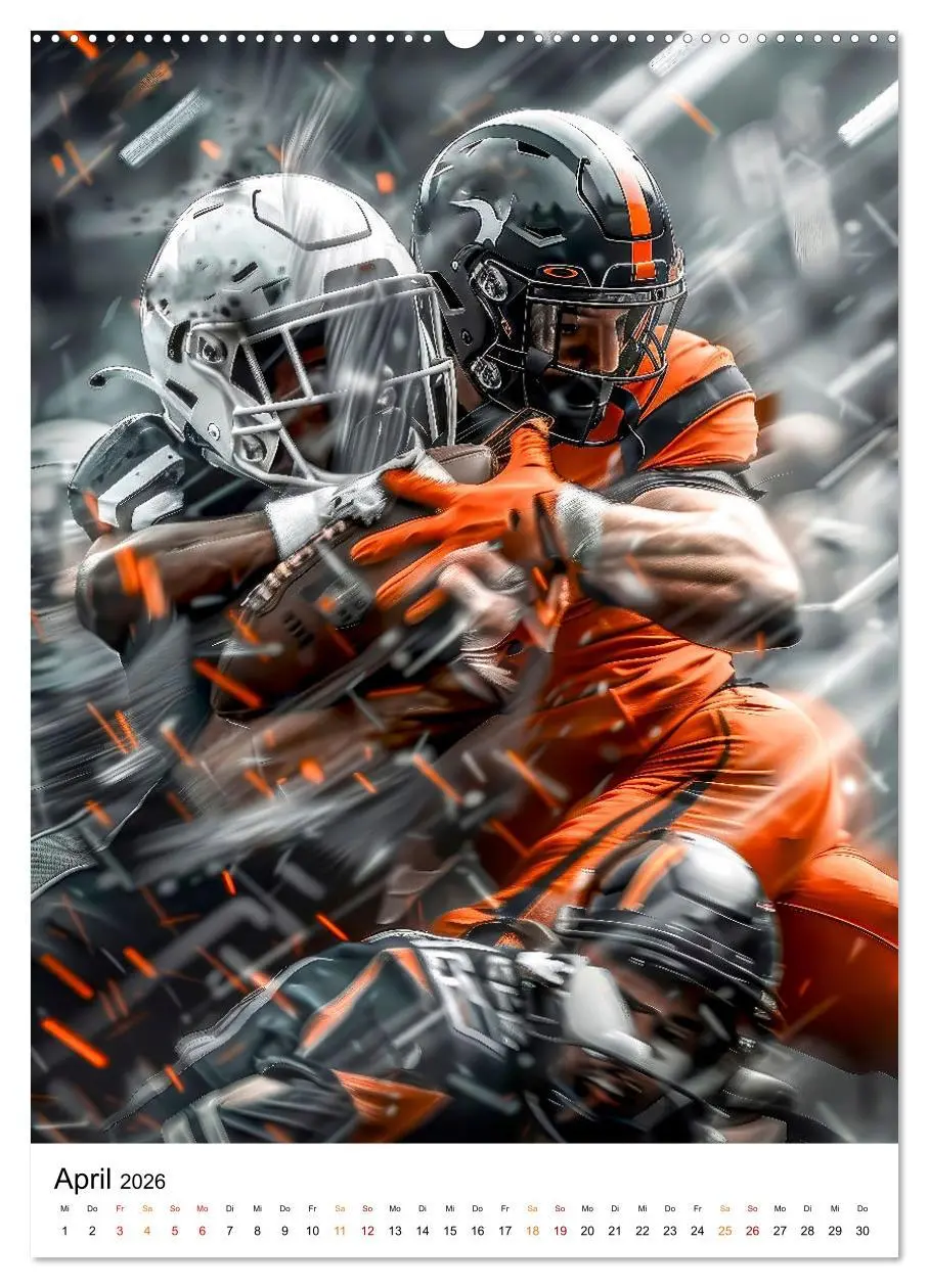 Bild: 9783516265866 | American Football - coole Männer (hochwertiger Premium Wandkalender...