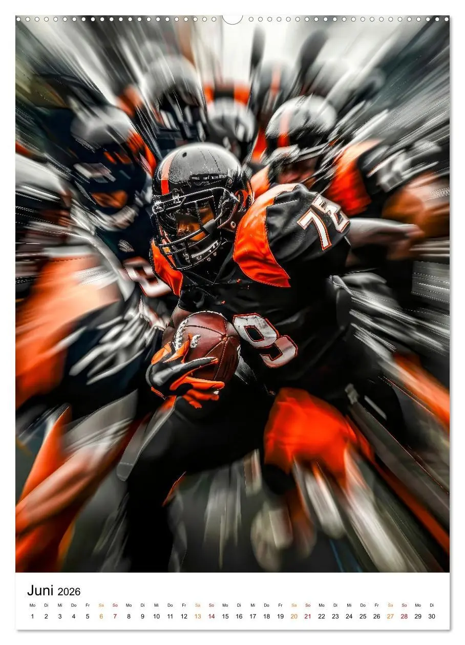 Bild: 9783516265866 | American Football - coole Männer (hochwertiger Premium Wandkalender...