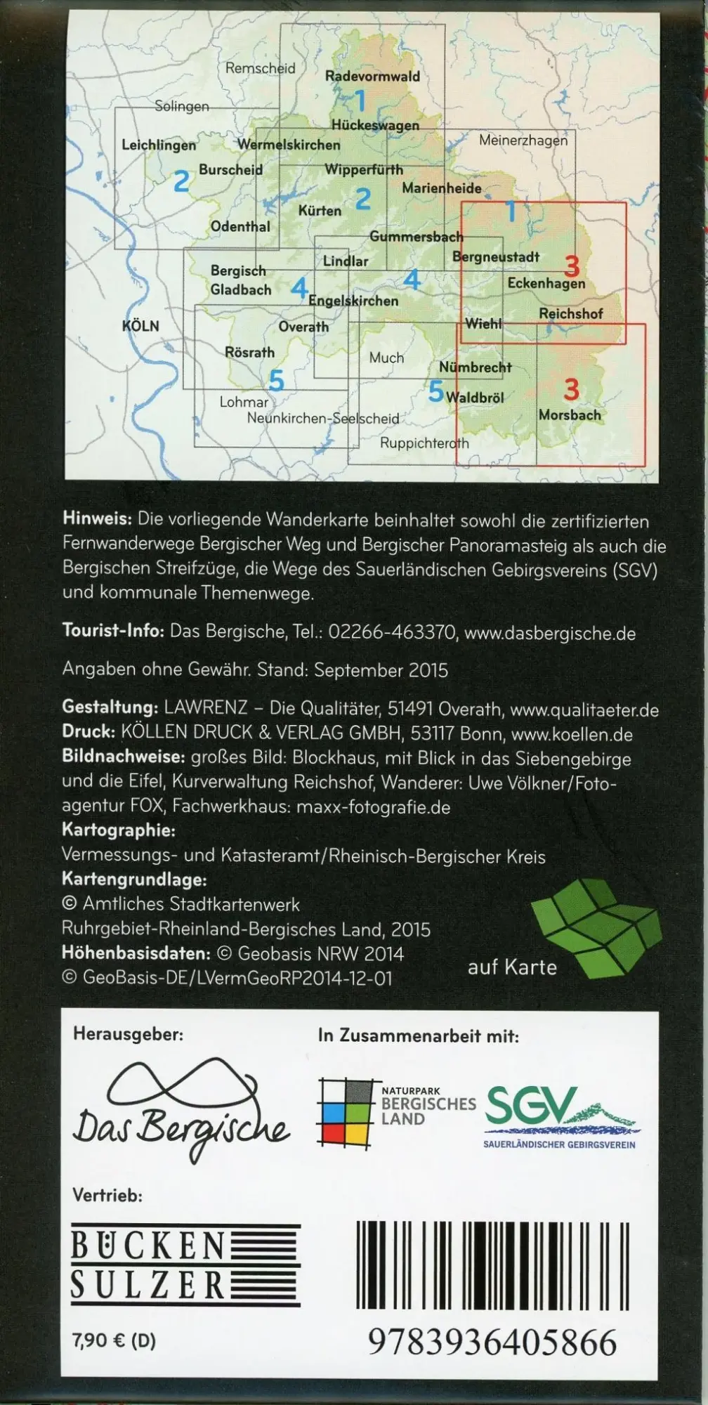 Bild: 9783936405866 | Naturpark Bergisches Land 1:25.000 | (Land-)Karte | Deutsch | 2024
