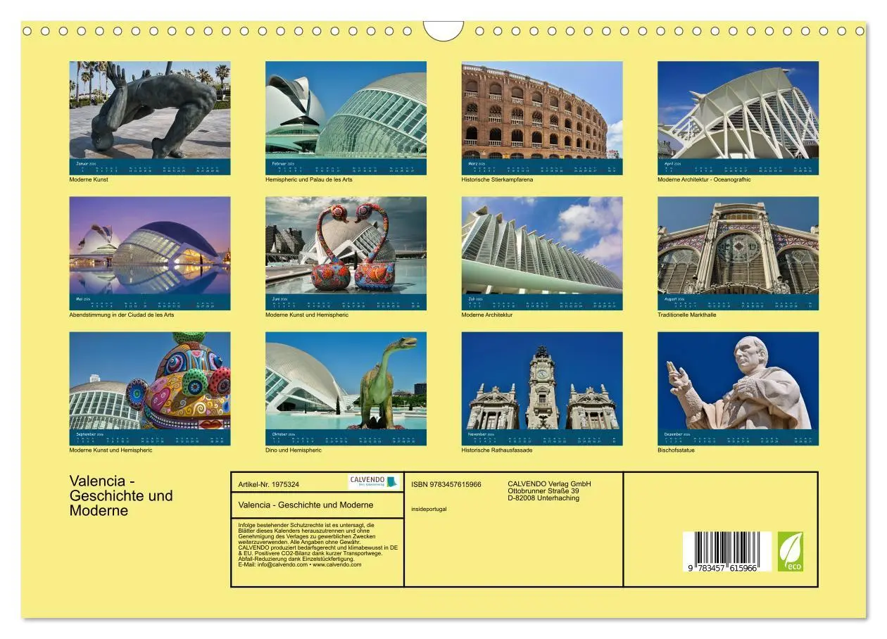 Bild: 9783457615966 | Valencia - Geschichte und Moderne (Wandkalender 2026 DIN A3 quer),...