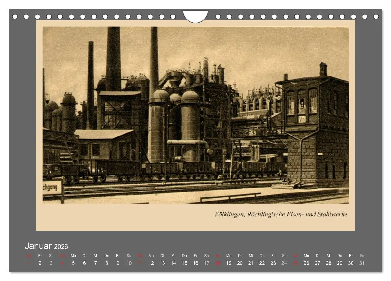 Bild: 9783516015966 | Saarland - vunn domols (frieher), Industrieanlagen (Wandkalender...