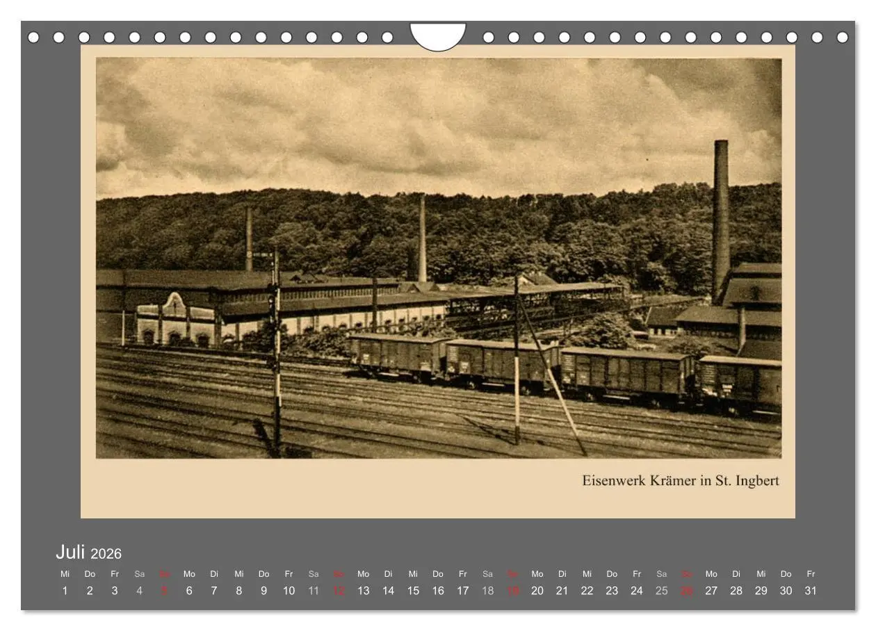 Bild: 9783516015966 | Saarland - vunn domols (frieher), Industrieanlagen (Wandkalender...
