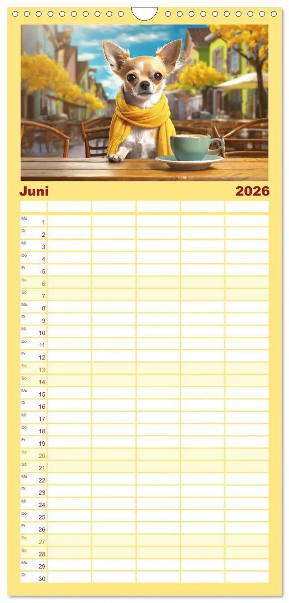 Bild: 9783516495966 | Familienplaner 2026 - Chillige Chihuahuas - Entspannte Fellnasen...