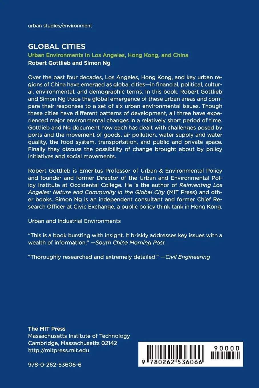 Rückseite: 9780262536066 | Global Cities | Robert Gottlieb (u. a.) | Taschenbuch | Englisch