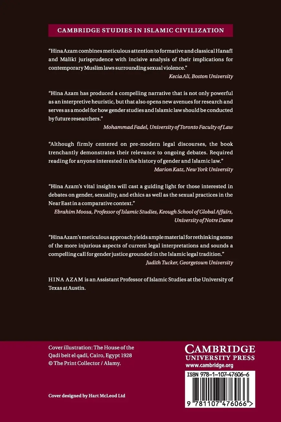 Rückseite: 9781107476066 | Sexual Violation in Islamic Law | Hina Azam | Taschenbuch | Englisch