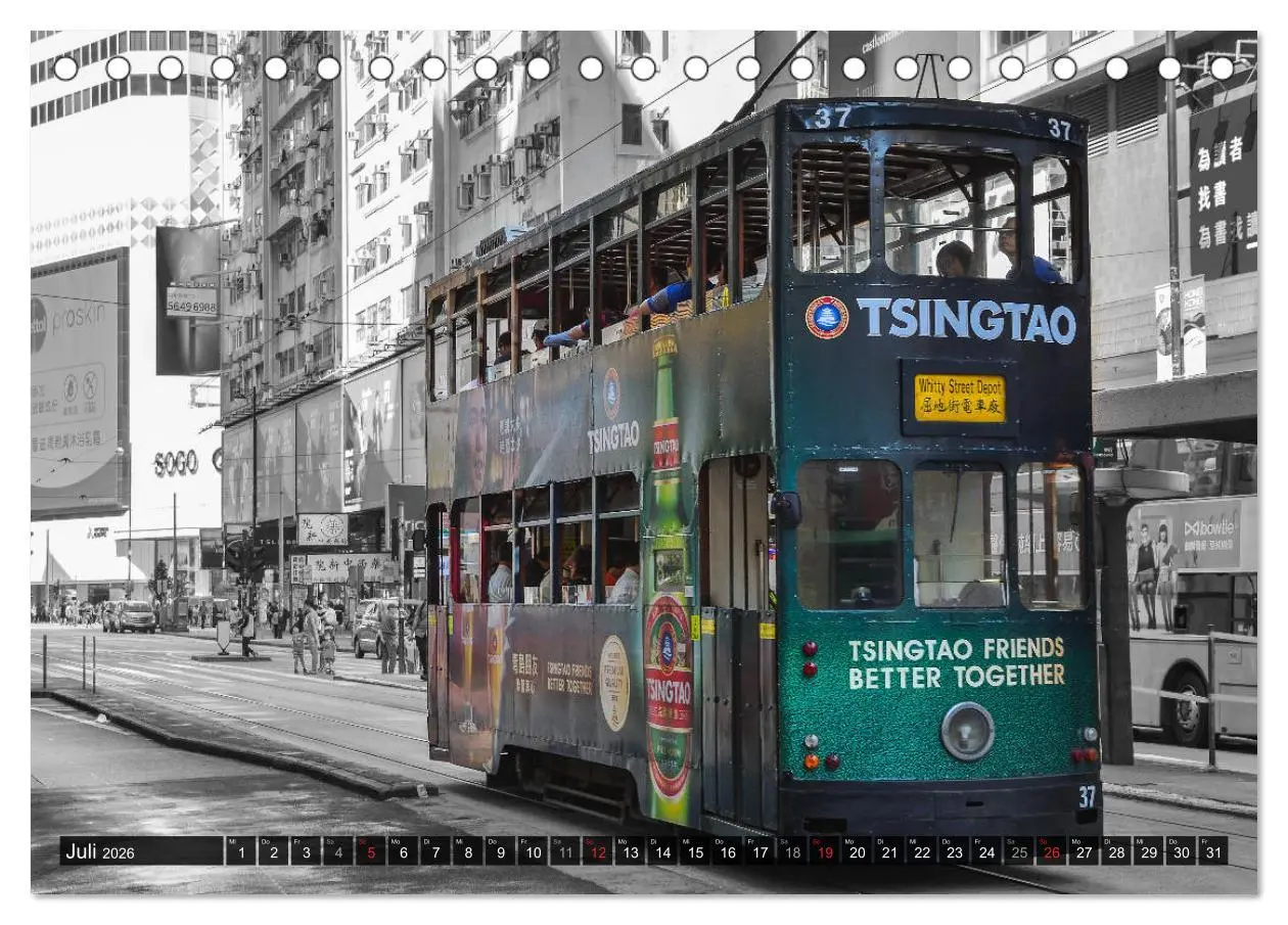 Bild: 9783457746066 | Ding Ding - Hong Kong's Tramways (Tischkalender 2026 DIN A5 quer),...