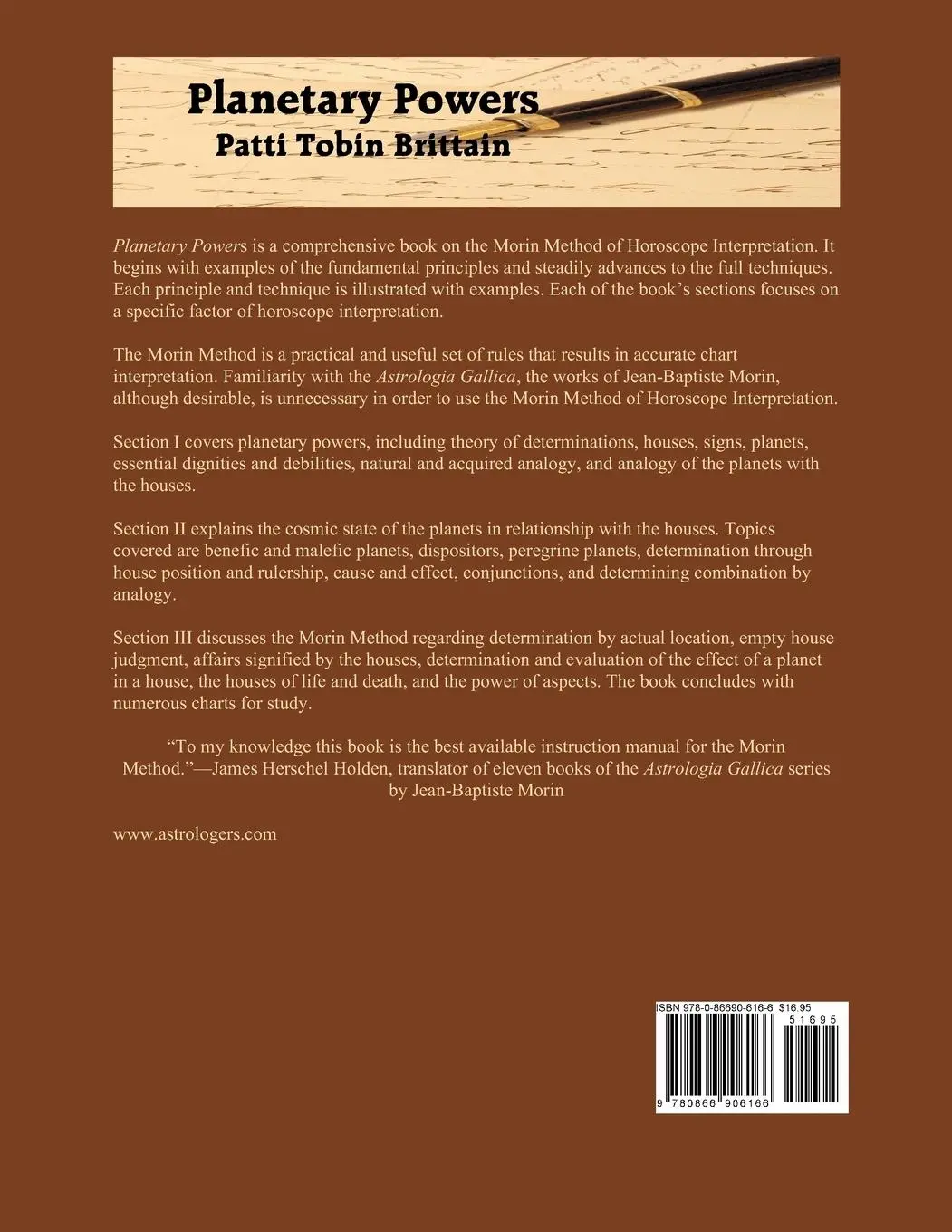 Rückseite: 9780866906166 | Planetary Powers | The Morin Method | Patti Tobin Brittain | Buch