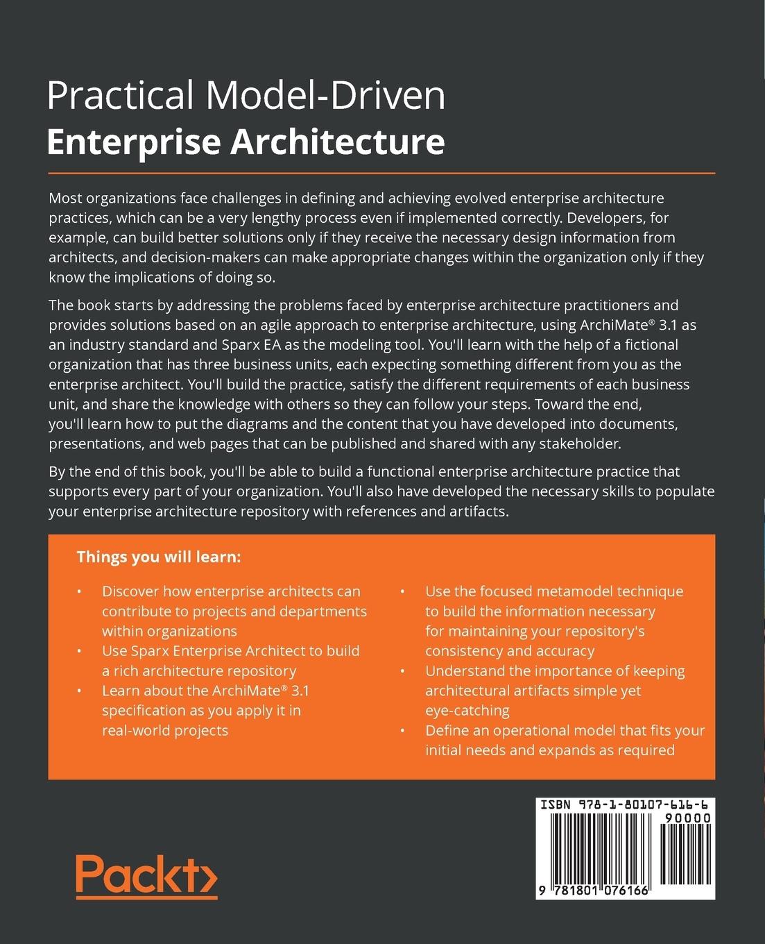 Rückseite: 9781801076166 | Practical Model-Driven Enterprise Architecture | Mudar Bahri (u. a.)