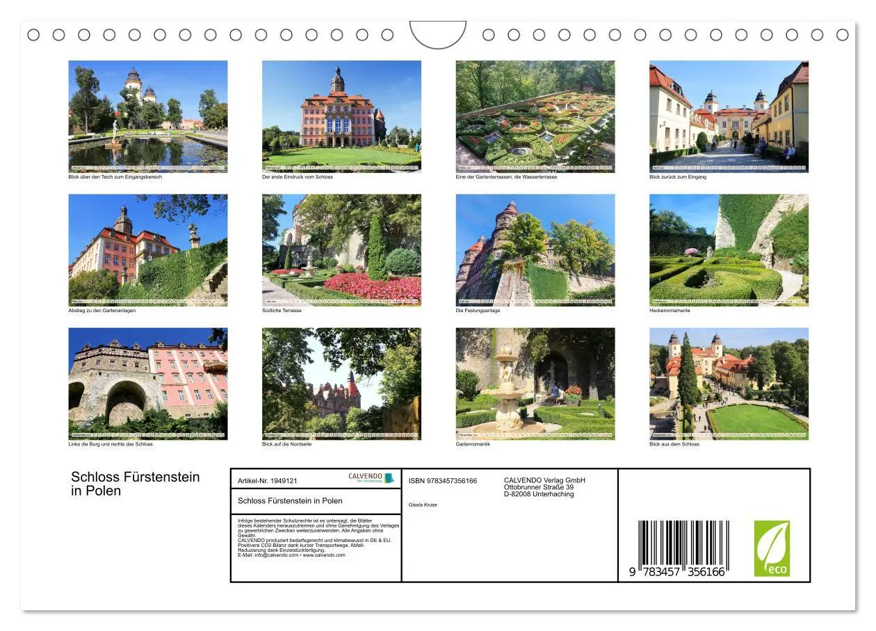 Bild: 9783457356166 | Schloss Fürstenstein in Polen (Wandkalender 2026 DIN A4 quer),...
