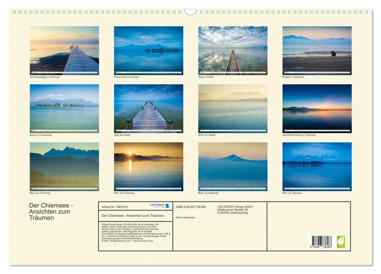 Bild: 9783457736166 | Der Chiemsee - Ansichten zum Träumen (Wandkalender 2026 DIN A2...