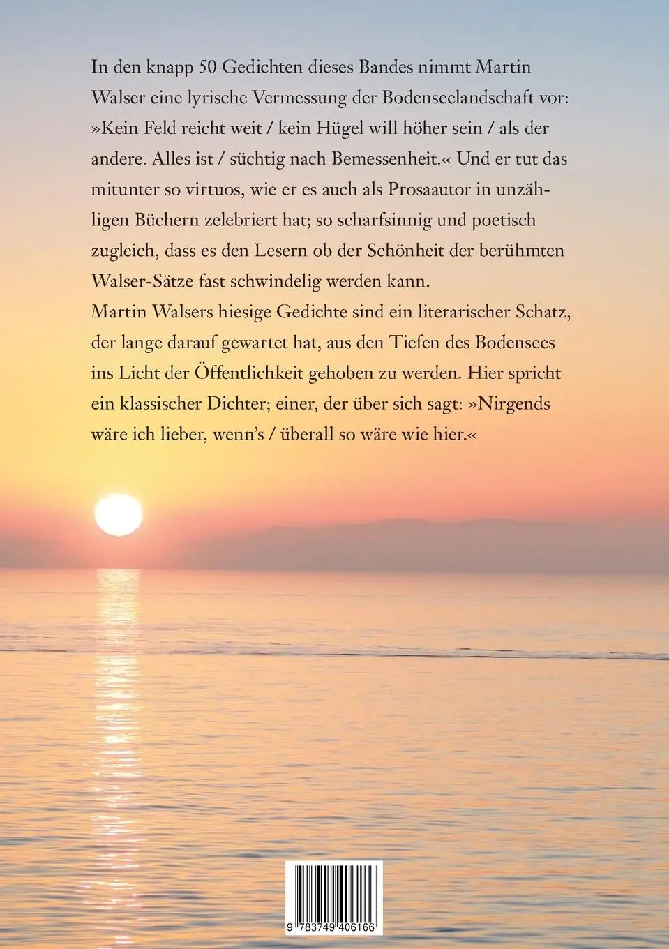 Rückseite: 9783749406166 | Fisch und Vogel lassen grüßen | Hiesige Gedichte | Martin Walser