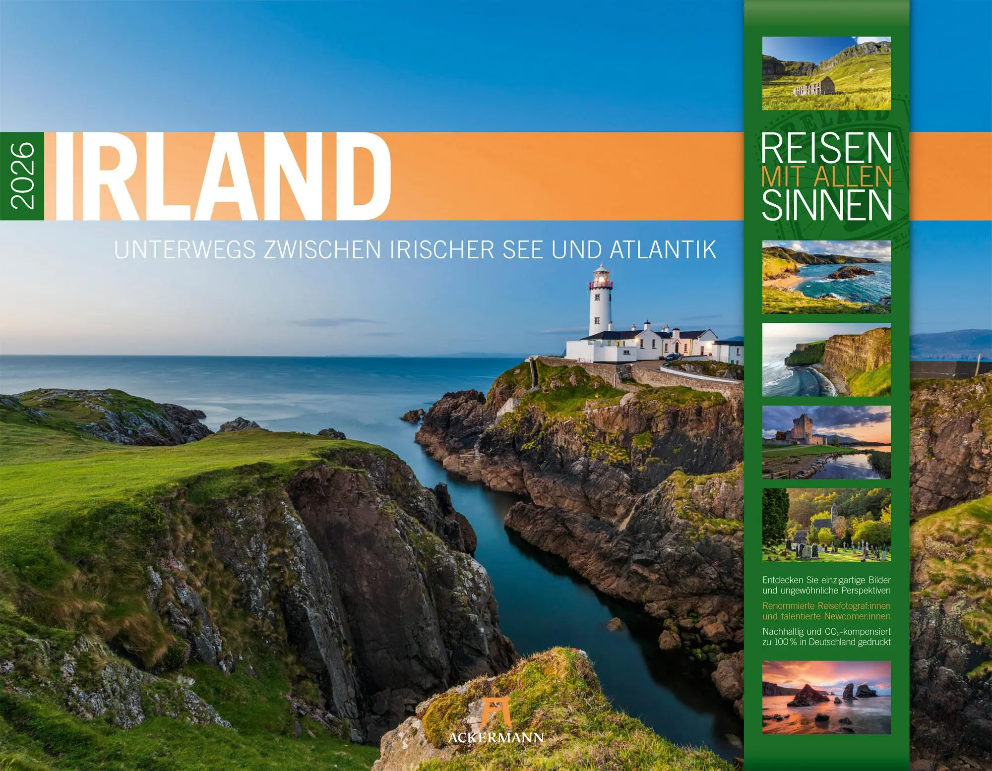 Cover: 9783838436166 | Irland Kalender 2026 Unterwegs zwischen Irischer See und Atlantik