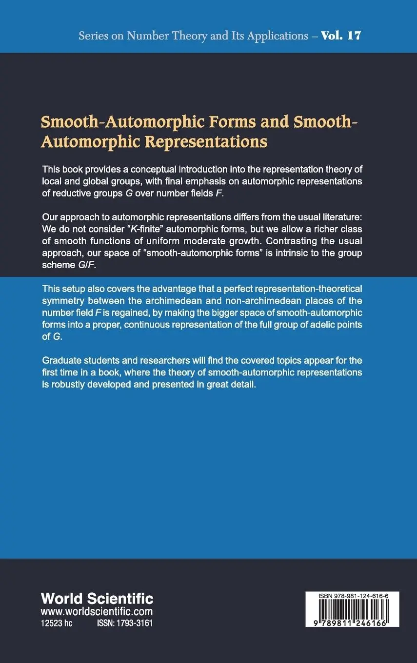 Rückseite: 9789811246166 | SMOOTH-AUTOMORPHIC FORMS &amp; SMOOTH-AUTOMORPHIC REPRESENTATION | Grobner