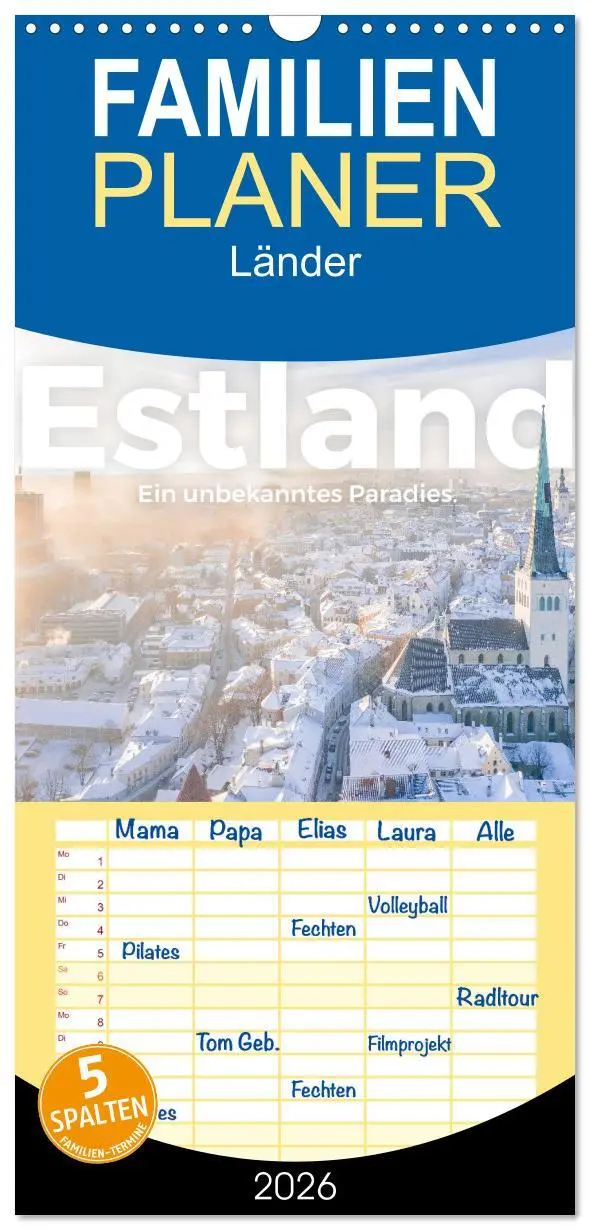 Cover: 9783516506266 | Familienplaner 2026 - Estland - Ein unbekanntes Paradies. mit 5...