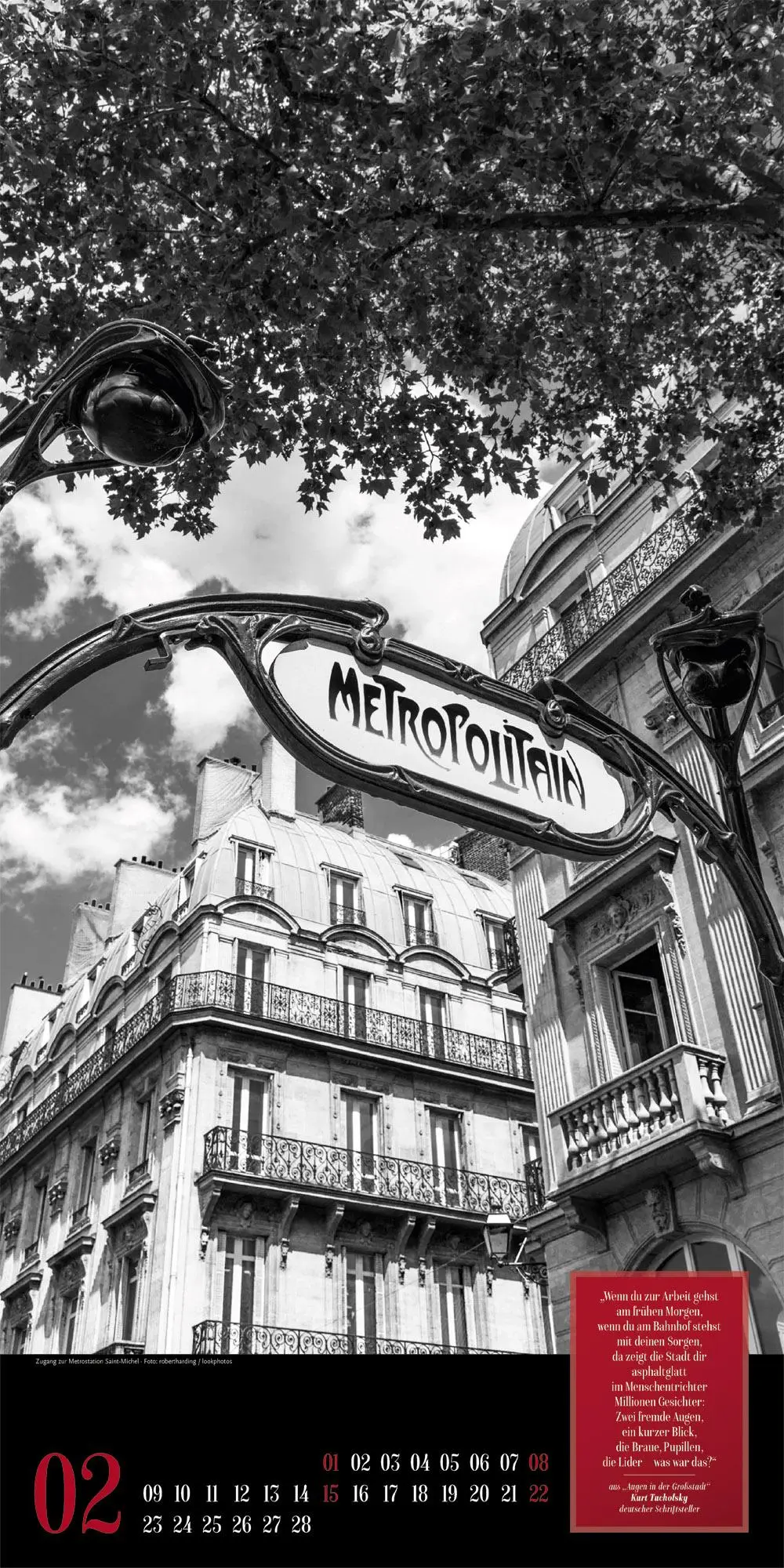 Bild: 9783838426266 | Paris, je t'aime Literatur-Kalender 2026 | Ackermann Kunstverlag GmbH