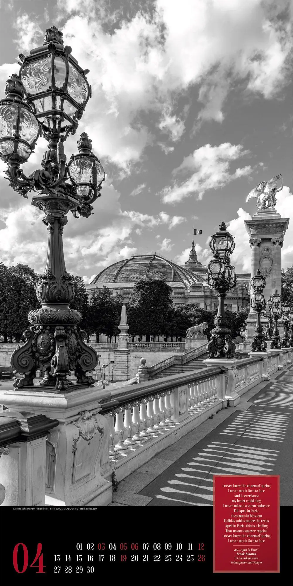 Bild: 9783838426266 | Paris, je t'aime Literatur-Kalender 2026 | Ackermann Kunstverlag GmbH