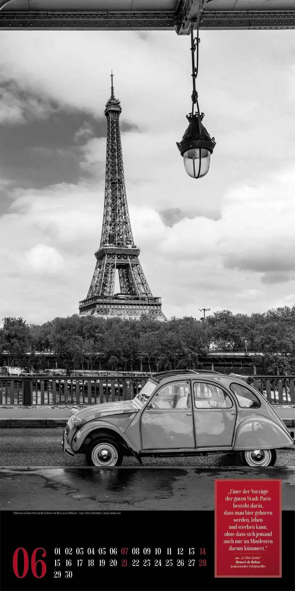 Bild: 9783838426266 | Paris, je t'aime Literatur-Kalender 2026 | Ackermann Kunstverlag GmbH