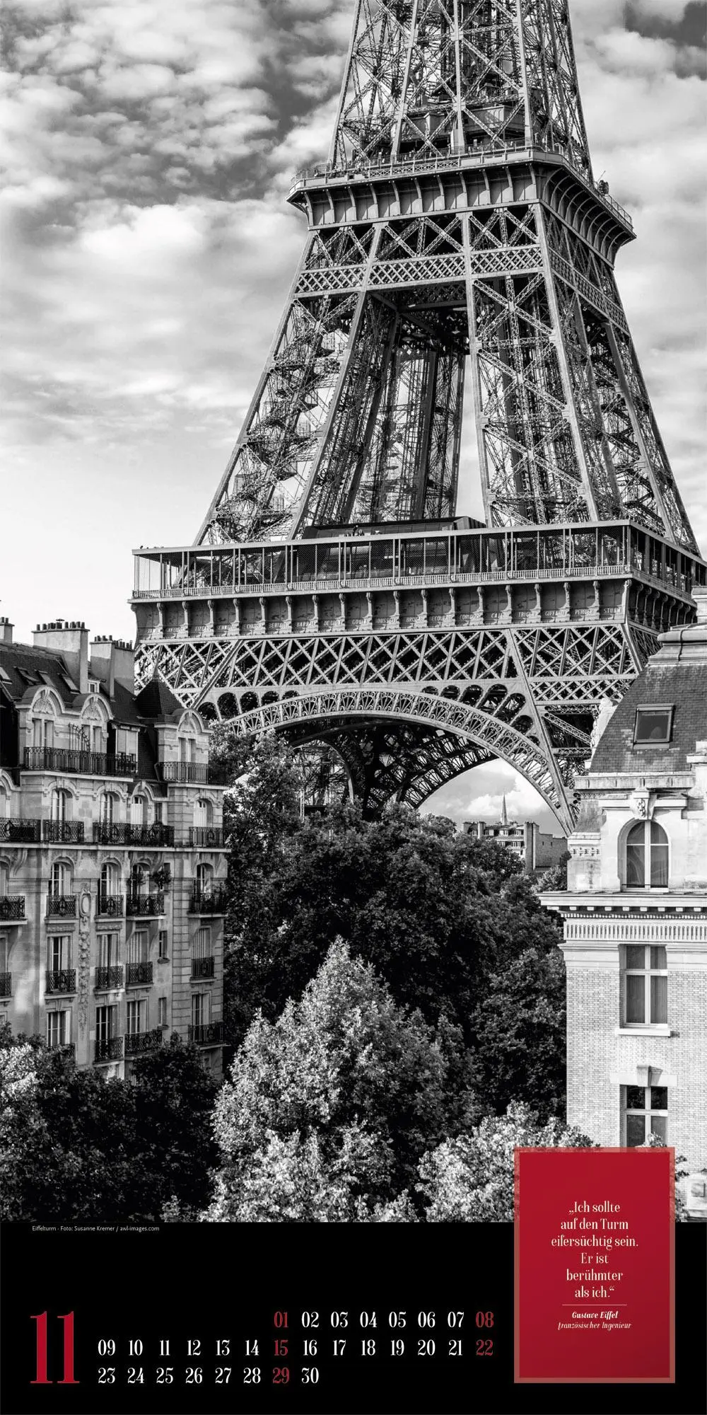 Bild: 9783838426266 | Paris, je t'aime Literatur-Kalender 2026 | Ackermann Kunstverlag GmbH