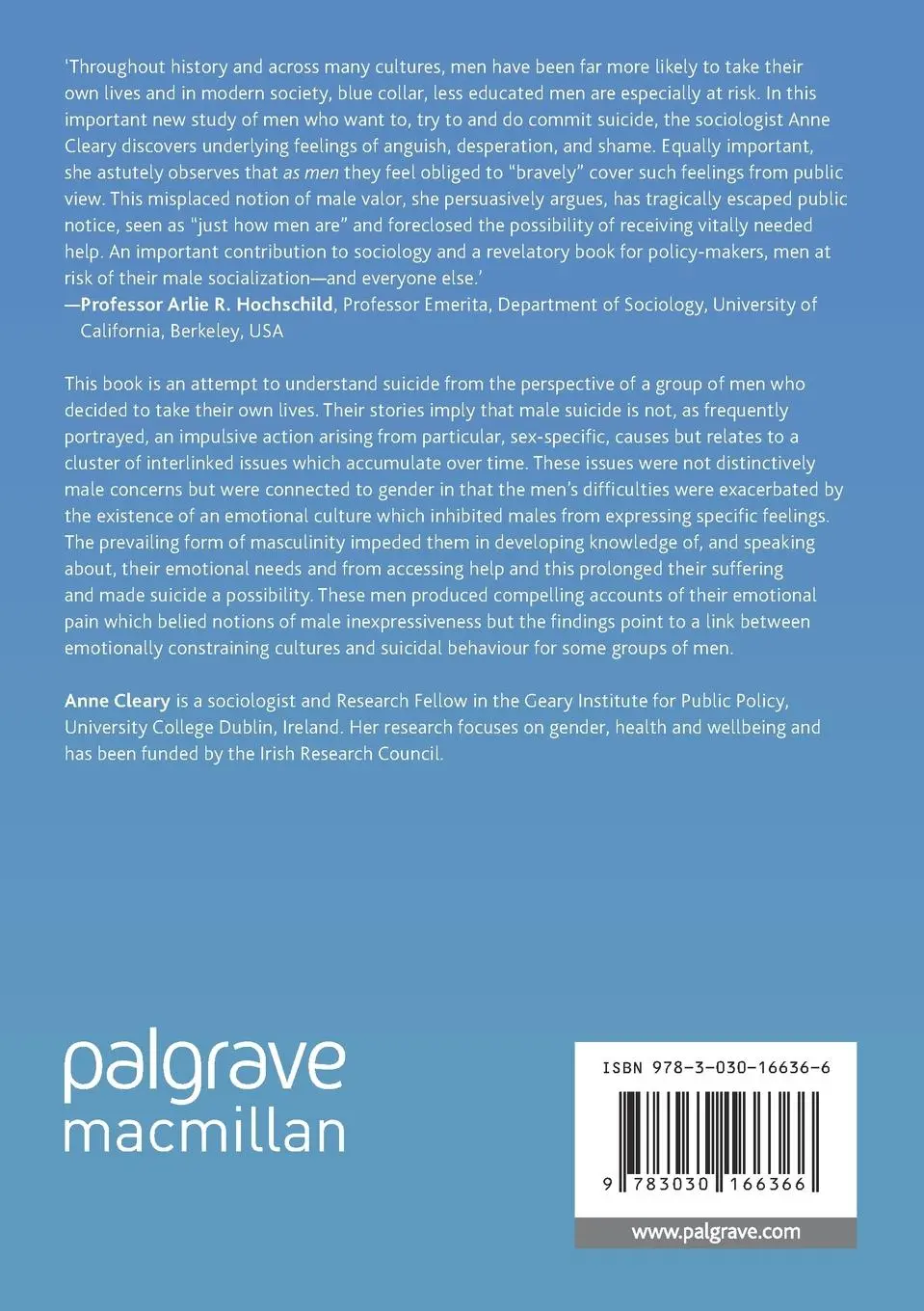 Rückseite: 9783030166366 | The Gendered Landscape of Suicide | Anne Cleary | Taschenbuch | ix