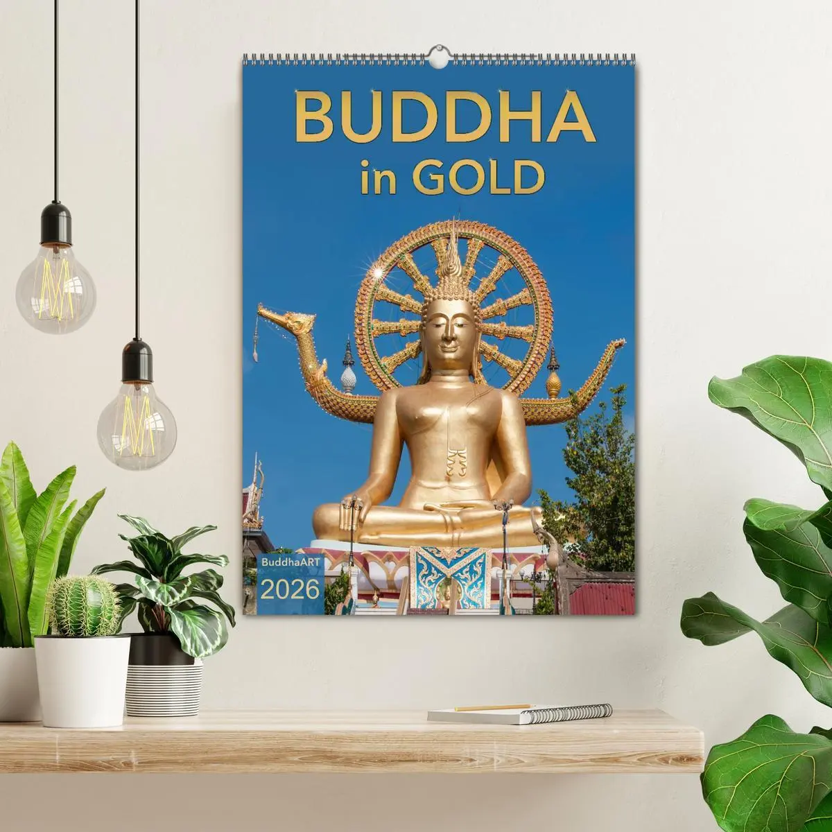 Bild: 9783516426366 | BUDDHA in GOLD (Wandkalender 2026 DIN A2 hoch), CALVENDO...