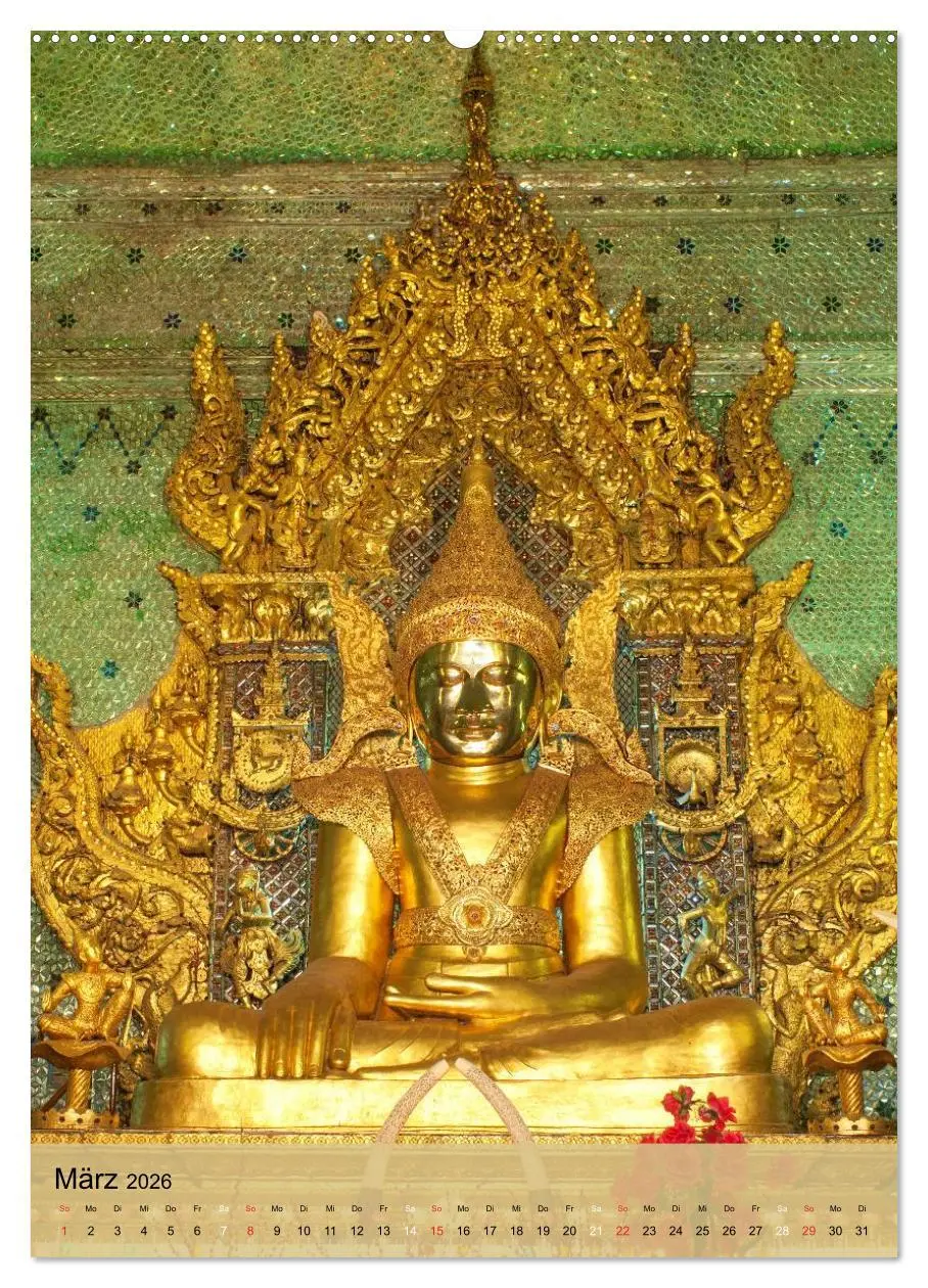 Bild: 9783516426366 | BUDDHA in GOLD (Wandkalender 2026 DIN A2 hoch), CALVENDO...