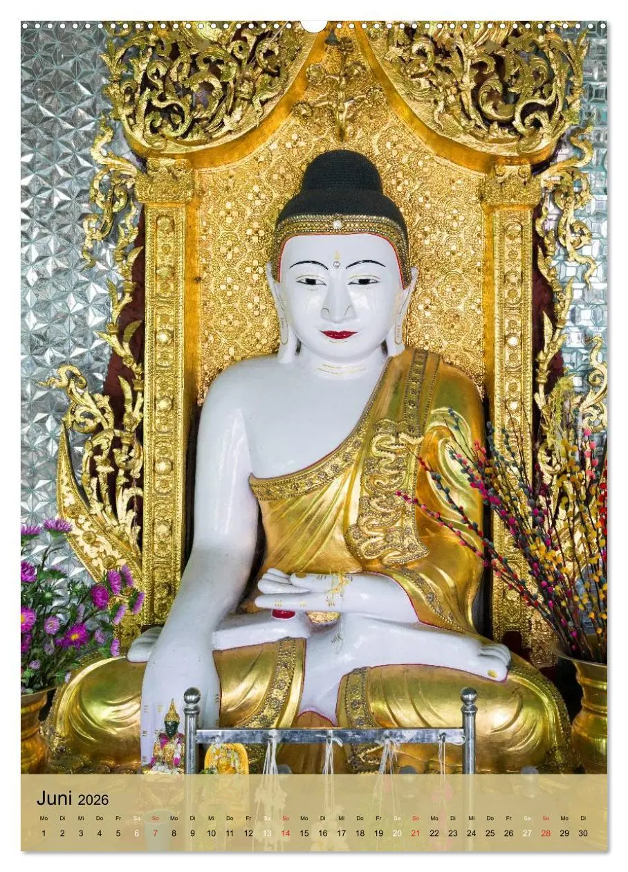 Bild: 9783516426366 | BUDDHA in GOLD (Wandkalender 2026 DIN A2 hoch), CALVENDO...