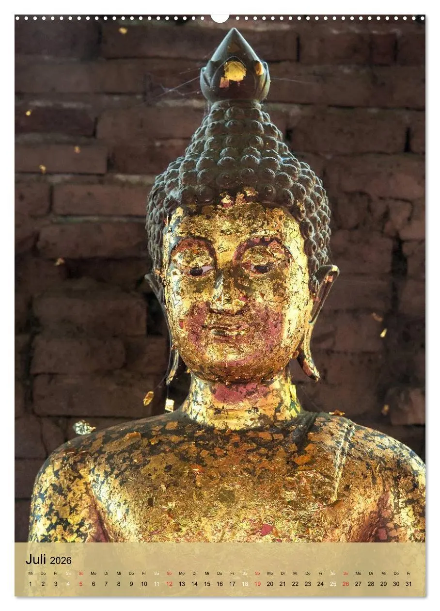 Bild: 9783516426366 | BUDDHA in GOLD (Wandkalender 2026 DIN A2 hoch), CALVENDO...