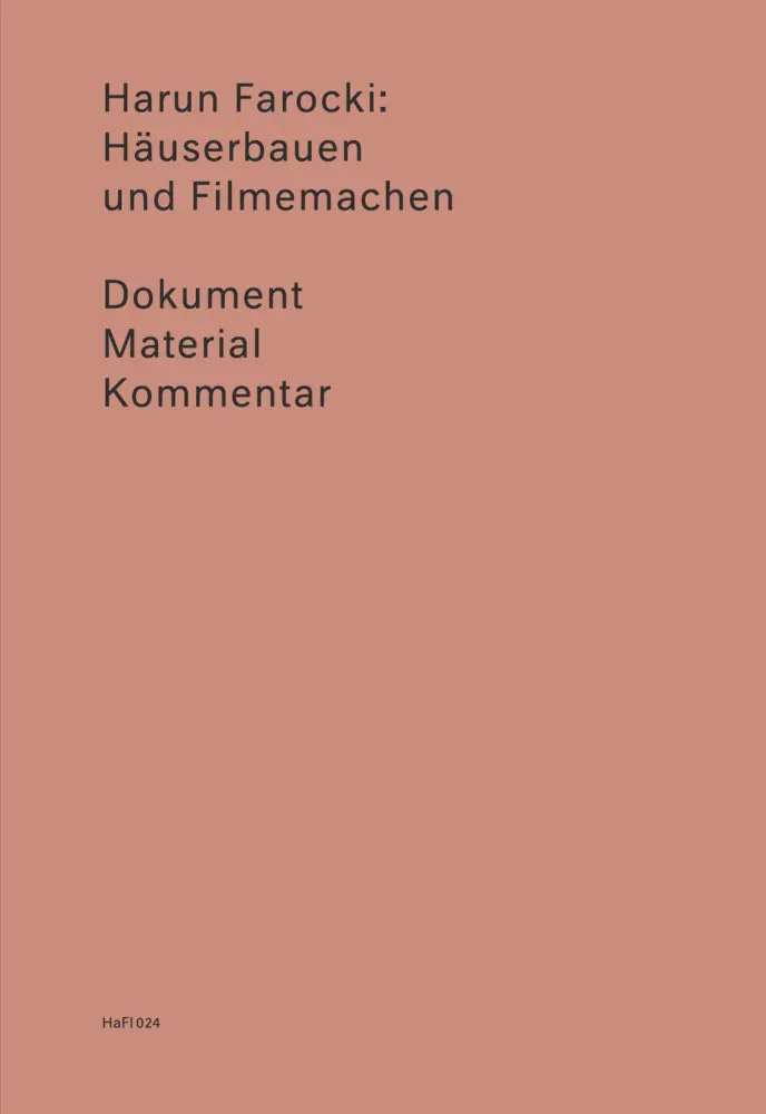 Cover: 9783948546366 | Harun Farocki: Über Architektur und Film | HaFI 024 | Taschenbuch