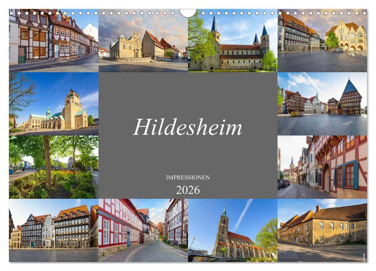 Cover: 9783457636466 | Hildesheim Impressionen (Wandkalender 2026 DIN A3 quer), CALVENDO...