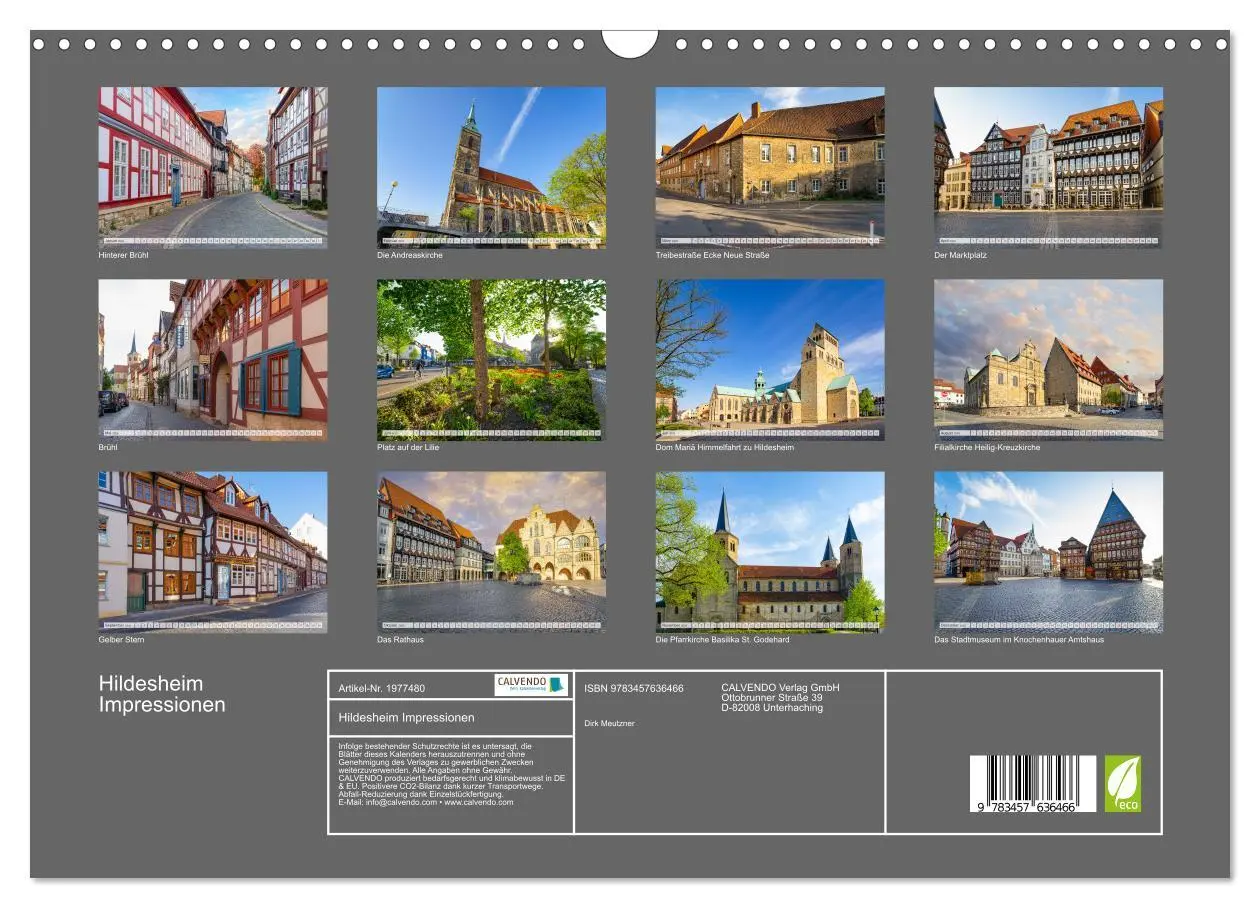 Bild: 9783457636466 | Hildesheim Impressionen (Wandkalender 2026 DIN A3 quer), CALVENDO...