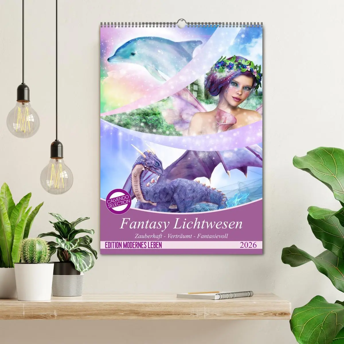 Bild: 9783516416466 | Fantasy Lichtwesen (Wandkalender 2026 DIN A2 hoch), CALVENDO...