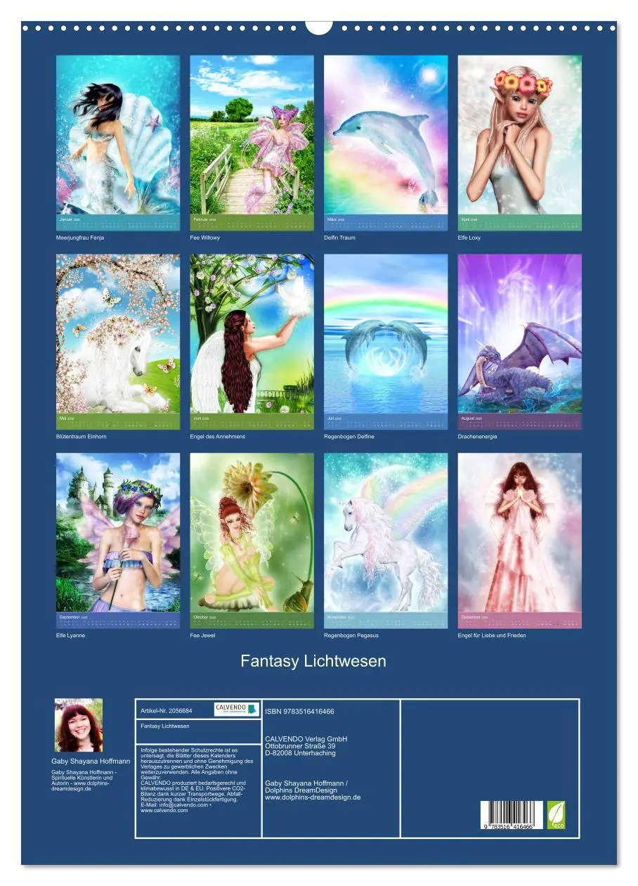 Bild: 9783516416466 | Fantasy Lichtwesen (Wandkalender 2026 DIN A2 hoch), CALVENDO...